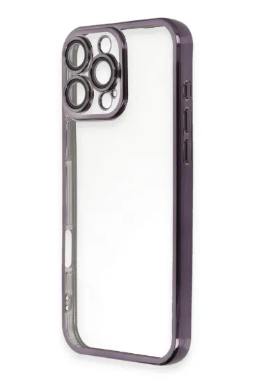 Newface iPhone 16 Pro Max Kılıf Razer Lensli Silikon - Mor resmi
