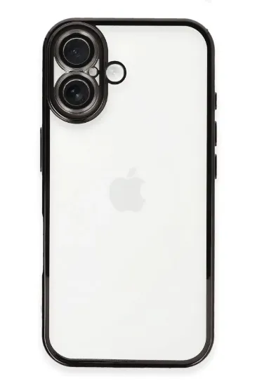 Newface iPhone 16 Plus Kılıf Razer Lensli Silikon - Siyah resmi