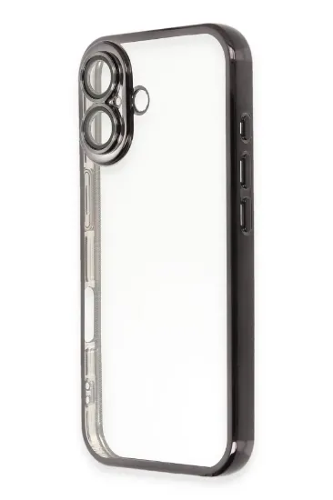 Newface iPhone 16 Plus Kılıf Razer Lensli Silikon - Siyah resmi