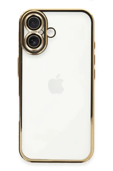 Newface iPhone 16 Plus Kılıf Razer Lensli Silikon - Gold resmi