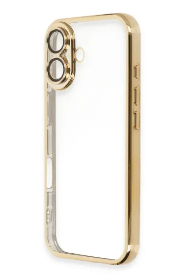 Newface iPhone 16 Plus Kılıf Razer Lensli Silikon - Gold resmi