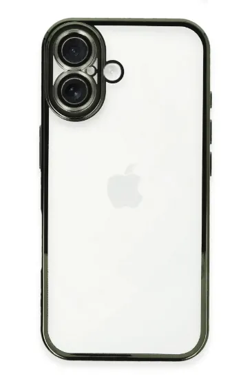 Newface iPhone 16 Plus Kılıf Razer Lensli Silikon - Yeşil resmi