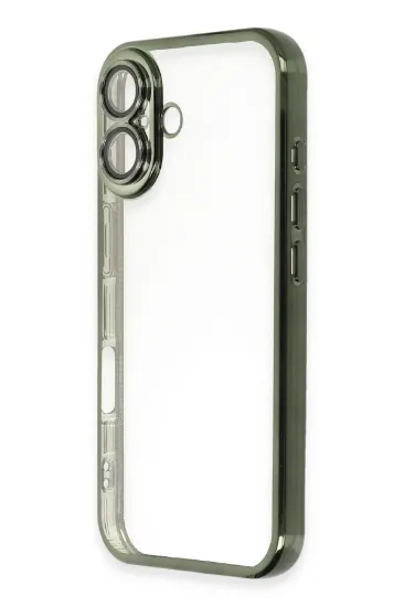 Newface iPhone 16 Plus Kılıf Razer Lensli Silikon - Yeşil resmi