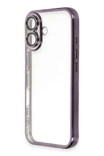 Newface iPhone 16 Plus Kılıf Razer Lensli Silikon - Mor resmi