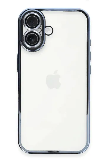 Newface iPhone 16 Plus Kılıf Razer Lensli Silikon - Açık Mavi resmi