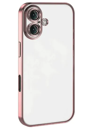 Newface iPhone 16 Plus Kılıf Razer Lensli Silikon - Pembe resmi