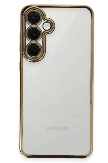 Newface Samsung Galaxy S24 FE Kılıf Razer Lensli Silikon - Gold resmi