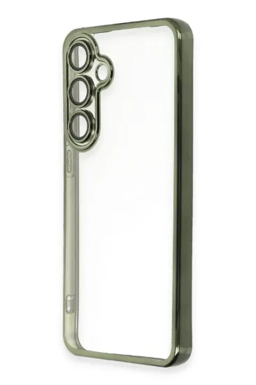 Newface Samsung Galaxy S24 FE Kılıf Razer Lensli Silikon - Yeşil resmi