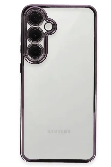 Newface Samsung Galaxy S24 FE Kılıf Razer Lensli Silikon - Mor resmi