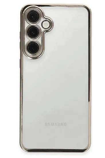 Newface Samsung Galaxy S24 FE Kılıf Razer Lensli Silikon - Titanyum Gri resmi
