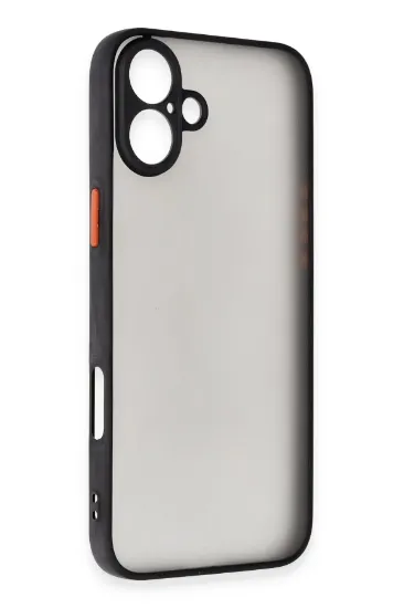 Newface iPhone 16 Plus Kılıf Montreal Silikon Kapak - Siyah resmi