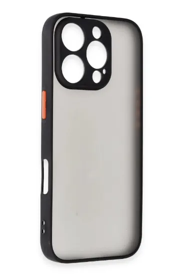Newface iPhone 16 Pro Max Kılıf Montreal Silikon Kapak - Siyah resmi