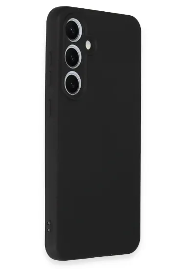 Newface Samsung Galaxy S24 FE Kılıf Nano içi Kadife Silikon - Siyah resmi
