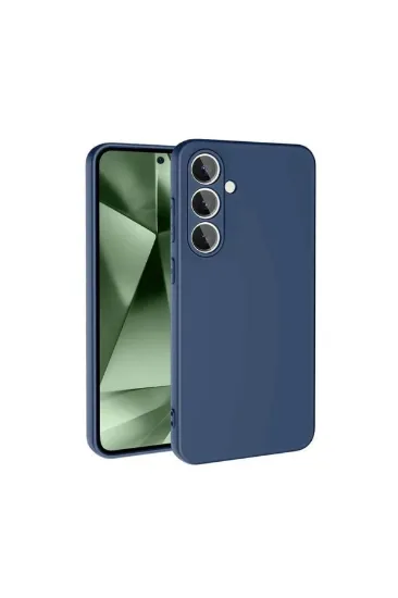 Newface Samsung Galaxy S24 FE Kılıf Nano içi Kadife Silikon - Lacivert resmi