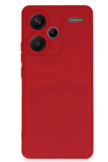 Newface Xiaomi Redmi Note 13 Pro Plus Kılıf Nano içi Kadife Silikon - Kırmızı resmi