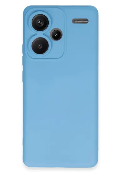 Newface Xiaomi Redmi Note 13 Pro Plus Kılıf Nano içi Kadife Silikon - Mavi resmi