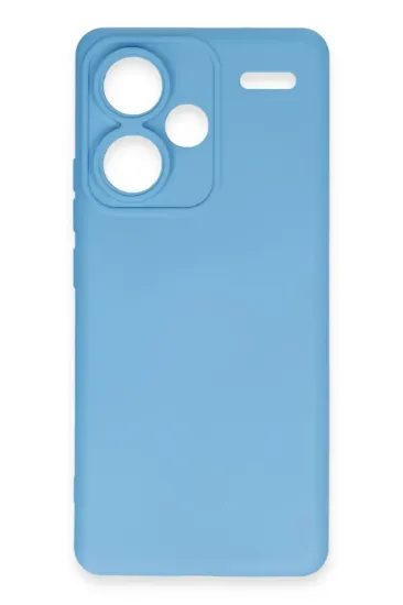 Newface Xiaomi Redmi Note 13 Pro Plus Kılıf Nano içi Kadife Silikon - Mavi resmi