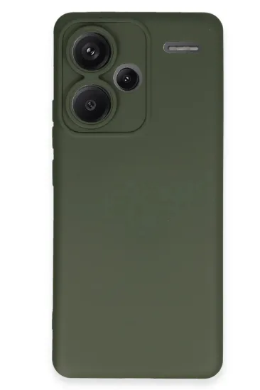 Newface Xiaomi Redmi Note 13 Pro Plus Kılıf Nano içi Kadife Silikon - Koyu Yeşil resmi