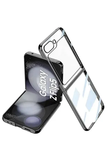Newface Samsung Galaxy Z Flip 5 Kılıf Fold Element Kapak - Siyah resmi