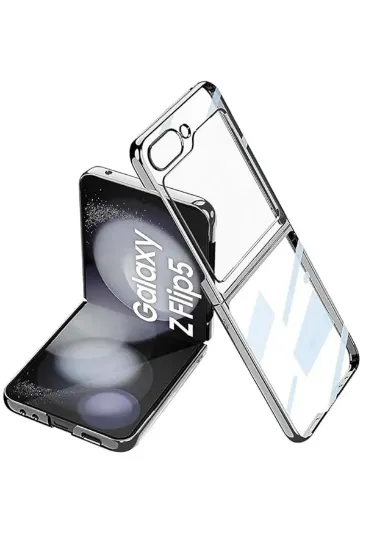 Newface Samsung Galaxy Z Flip 5 Kılıf Fold Element Kapak - Gümüş resmi