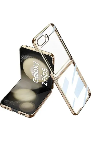 Newface Samsung Galaxy Z Flip 5 Kılıf Fold Element Kapak - Gold resmi