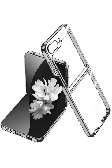 Newface Samsung Galaxy Z Flip 6 Kılıf Fold Element Kapak - Gümüş resmi