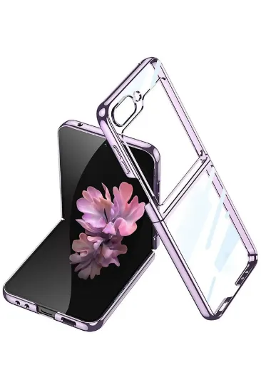 Newface Samsung Galaxy Z Flip 6 Kılıf Fold Element Kapak - Mor resmi