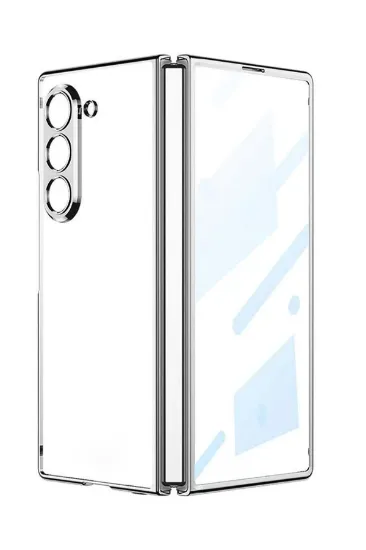 Newface Samsung Galaxy Z Fold 5 Kılıf Fold Element Kapak - Gümüş resmi