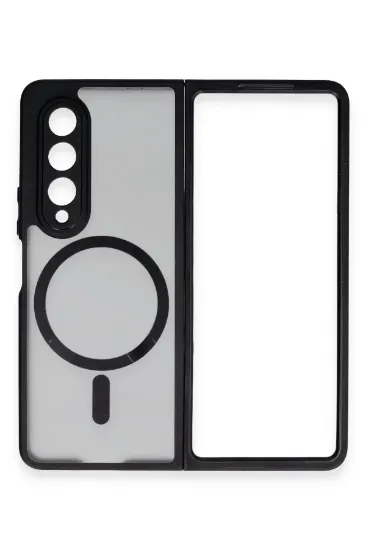 Newface Samsung Galaxy Z Fold 4 Kılıf Blur Fold Magsafe Kapak - Mat Siyah resmi
