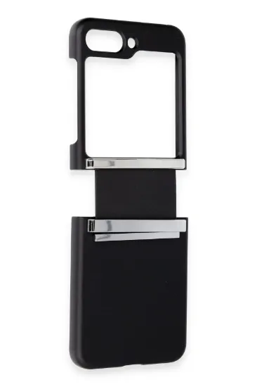 Newface Samsung Galaxy Z Flip 6 Kılıf Belt Flip Kapak - Siyah resmi