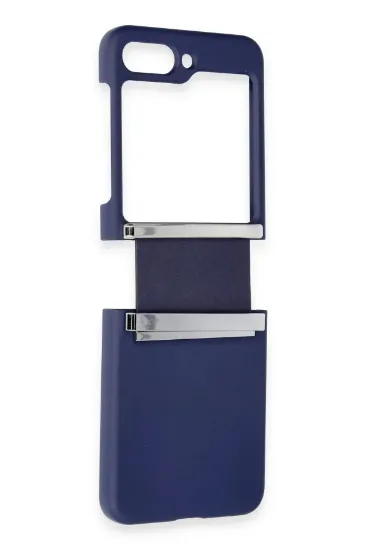 Newface Samsung Galaxy Z Flip 6 Kılıf Belt Flip Kapak - Lacivert resmi
