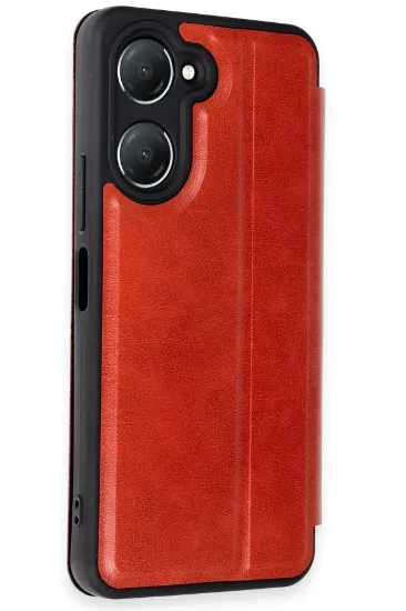Newface Vivo Y18 Kılıf Flip Cover - Kırmızı resmi