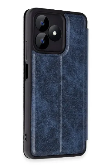 Newface Realme Note 50 4G Kılıf Flip Cover - Lacivert resmi