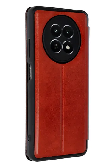 Newface Realme 12 5G Kılıf Flip Cover - Kırmızı resmi