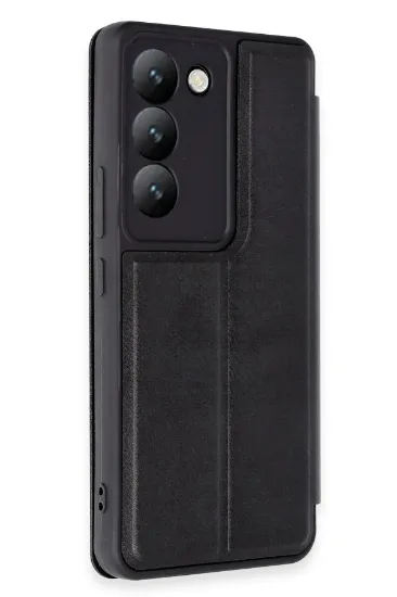 Newface Vivo V30 Lite 4G Kılıf Flip Cover - Siyah resmi