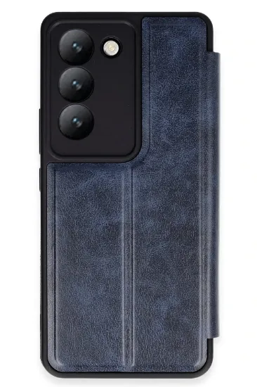Newface Vivo V30 Lite 4G Kılıf Flip Cover - Lacivert resmi