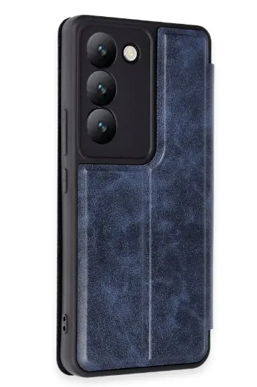 Newface Vivo V30 Lite 4G Kılıf Flip Cover - Lacivert resmi