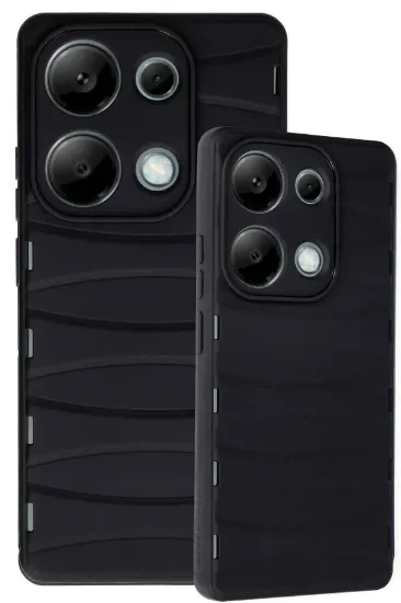 Newface Xiaomi Redmi Note 13 Pro 4G Kılıf Bibercas Silikon Kapak - Siyah resmi