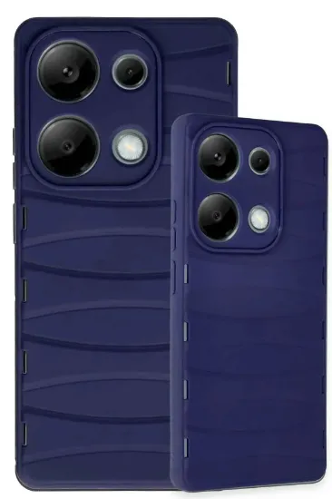 Newface Xiaomi Redmi Note 13 Pro 4G Kılıf Bibercas Silikon Kapak - Lacivert resmi
