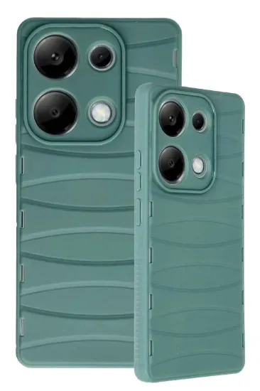 Newface Xiaomi Redmi Note 13 Pro 4G Kılıf Bibercas Silikon Kapak - Koyu Yeşil resmi