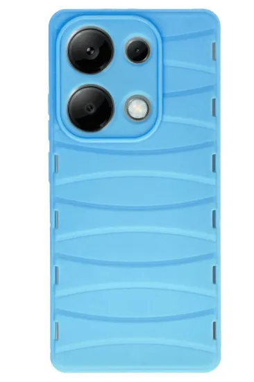 Newface Xiaomi Redmi Note 13 Pro 4G Kılıf Bibercas Silikon Kapak - Mavi resmi