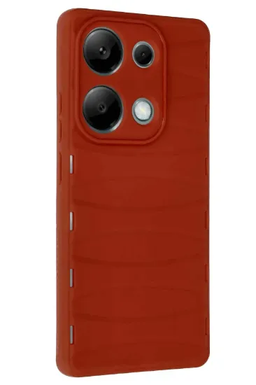 Newface Xiaomi Redmi Note 13 Pro 4G Kılıf Bibercas Silikon Kapak - Kırmızı resmi