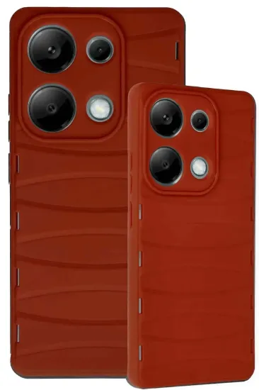 Newface Xiaomi Redmi Note 13 Pro 4G Kılıf Bibercas Silikon Kapak - Kırmızı resmi