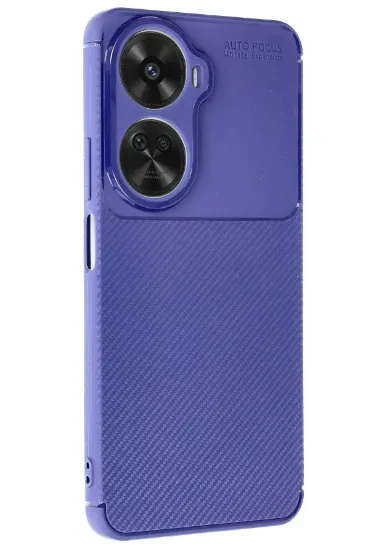 Newface Huawei Nova 12 SE Kılıf Auto Focus Karbon Kapak - Lacivert resmi