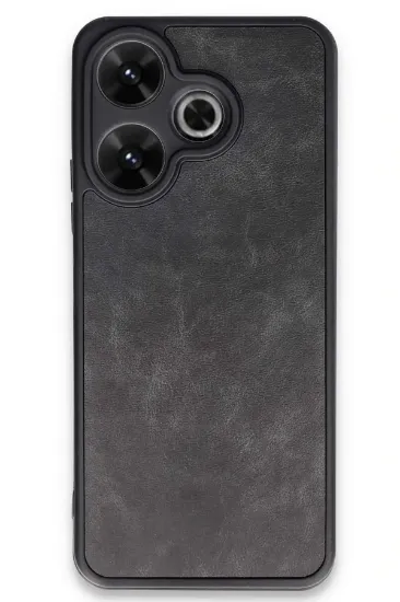 Newface Xiaomi Redmi 13 4G Kılıf Aras Deri Kapak - Siyah resmi