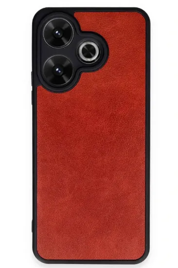 Newface Xiaomi Redmi 13 4G Kılıf Aras Deri Kapak - Kırmızı resmi