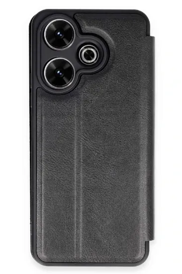 Newface Xiaomi Redmi 13 4G Kılıf Flip Cover - Siyah resmi