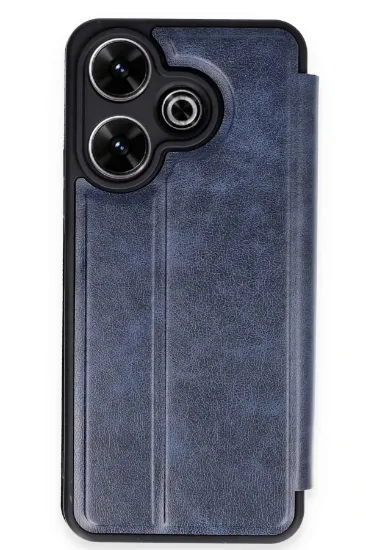 Newface Xiaomi Redmi 13 4G Kılıf Flip Cover - Lacivert resmi