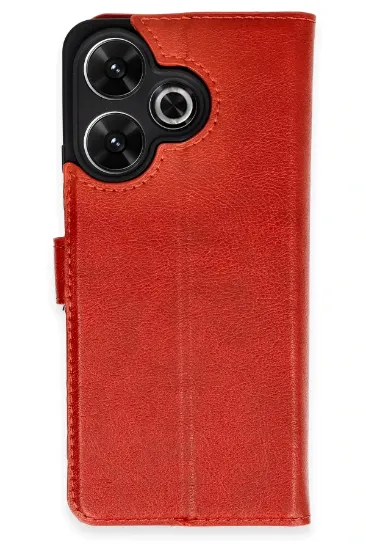 Newface Xiaomi Redmi 13 4G Kılıf Trend S Plus Kapaklı Kılıf - Kırmızı resmi
