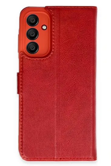 Newface Samsung Galaxy M15 Kılıf Trend S Plus Kapaklı Kılıf - Kırmızı resmi